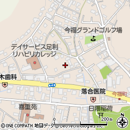 栃木県足利市今福町周辺の地図