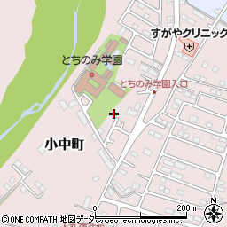 栃木県佐野市小中町1281-3周辺の地図