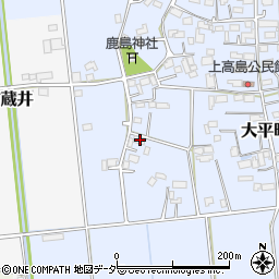 栃木県栃木市大平町上高島317周辺の地図