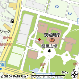 茨城県庁西駐車場周辺の地図
