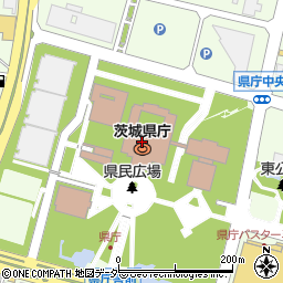 茨城県警察本部暴走族相談電話周辺の地図