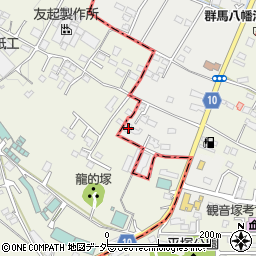 群馬県高崎市若田町15周辺の地図