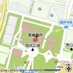 茨城県庁　総務部税務課税制周辺の地図