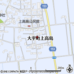 栃木県栃木市大平町上高島303周辺の地図
