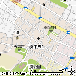 茨城県ひたちなか市湊中央周辺の地図