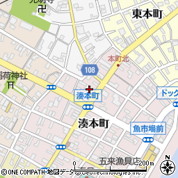 茨城県信用組合湊支店周辺の地図
