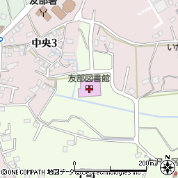 笠間市立友部図書館周辺の地図
