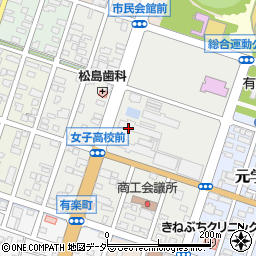 栃木県足利市有楽町周辺の地図