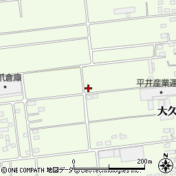群馬県太田市大久保町周辺の地図