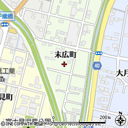 栃木県足利市末広町54周辺の地図