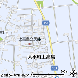 栃木県栃木市大平町上高島355周辺の地図