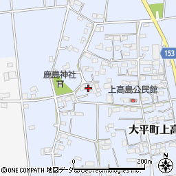 栃木県栃木市大平町上高島493周辺の地図