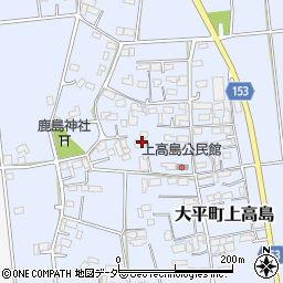 栃木県栃木市大平町上高島488周辺の地図