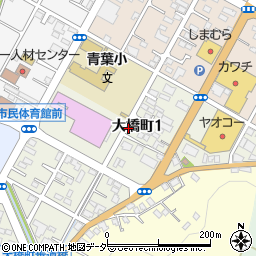 栃木県足利市大橋町周辺の地図