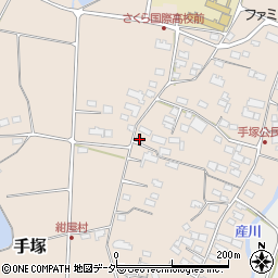 手塚紺屋村組集会場周辺の地図