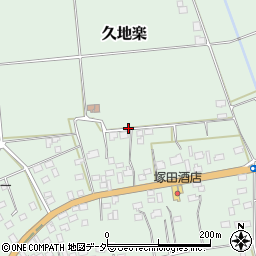 茨城県筑西市久地楽周辺の地図