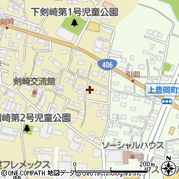 群馬県高崎市剣崎町1023-14周辺の地図