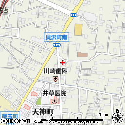 高崎貝沢郵便局周辺の地図