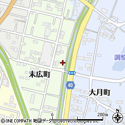 栃木県足利市末広町43周辺の地図