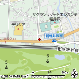 長野県北佐久郡軽井沢町軽井沢東309周辺の地図