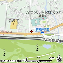 長野県北佐久郡軽井沢町軽井沢東308周辺の地図