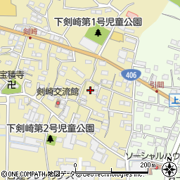 群馬県高崎市剣崎町1028-7周辺の地図