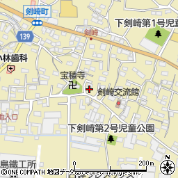 群馬県高崎市剣崎町964-1周辺の地図