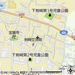 群馬県高崎市剣崎町989周辺の地図