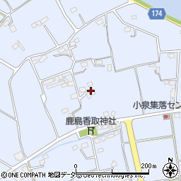 茨城県水戸市小泉町周辺の地図
