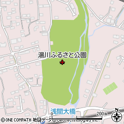 湯川ふるさと公園周辺の地図