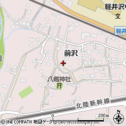 長野県軽井沢町（北佐久郡）長倉（前沢）周辺の地図