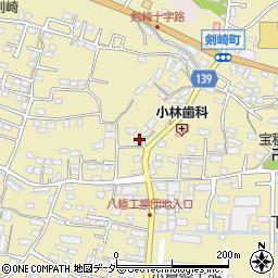 群馬県高崎市剣崎町841周辺の地図