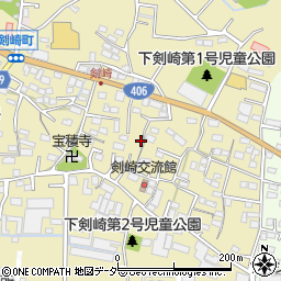 群馬県高崎市剣崎町972周辺の地図