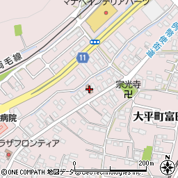 富田第一自治会公民館周辺の地図