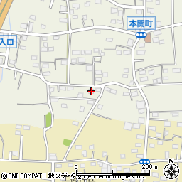 群馬県伊勢崎市本関町1036周辺の地図