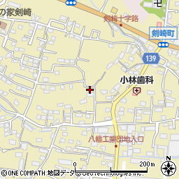 群馬県高崎市剣崎町853-1周辺の地図