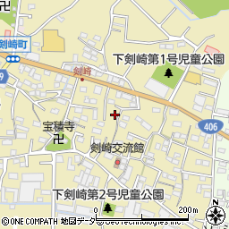 群馬県高崎市剣崎町974周辺の地図