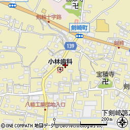 群馬県高崎市剣崎町929-4周辺の地図