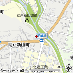 栃木県足利市助戸新山町周辺の地図