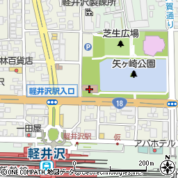 矢ヶ崎公園管理棟周辺の地図