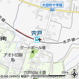 茨城県笠間市周辺の地図