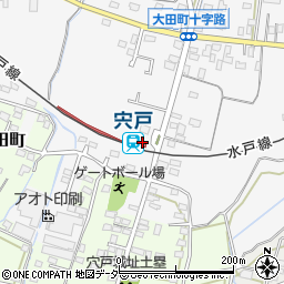 宍戸駅周辺の地図