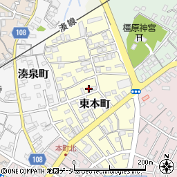 茨城県ひたちなか市東本町周辺の地図