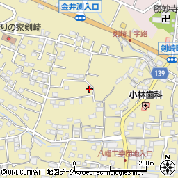 群馬県高崎市剣崎町814-2周辺の地図