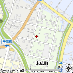 栃木県足利市末広町21周辺の地図