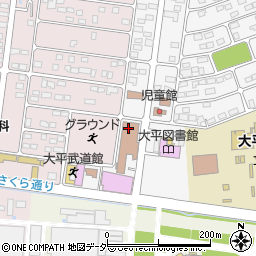 栃木市大平体育館周辺の地図
