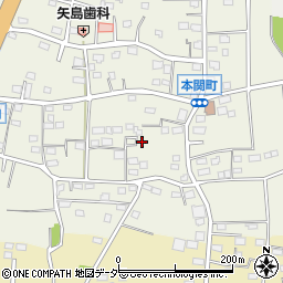 群馬県伊勢崎市本関町1087周辺の地図