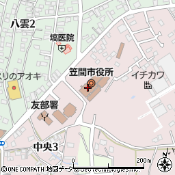 常陽銀行笠間市役所 ＡＴＭ周辺の地図