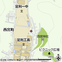 栃木県足利市西宮町2965周辺の地図