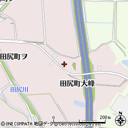 石川県加賀市田尻町（大峰）周辺の地図